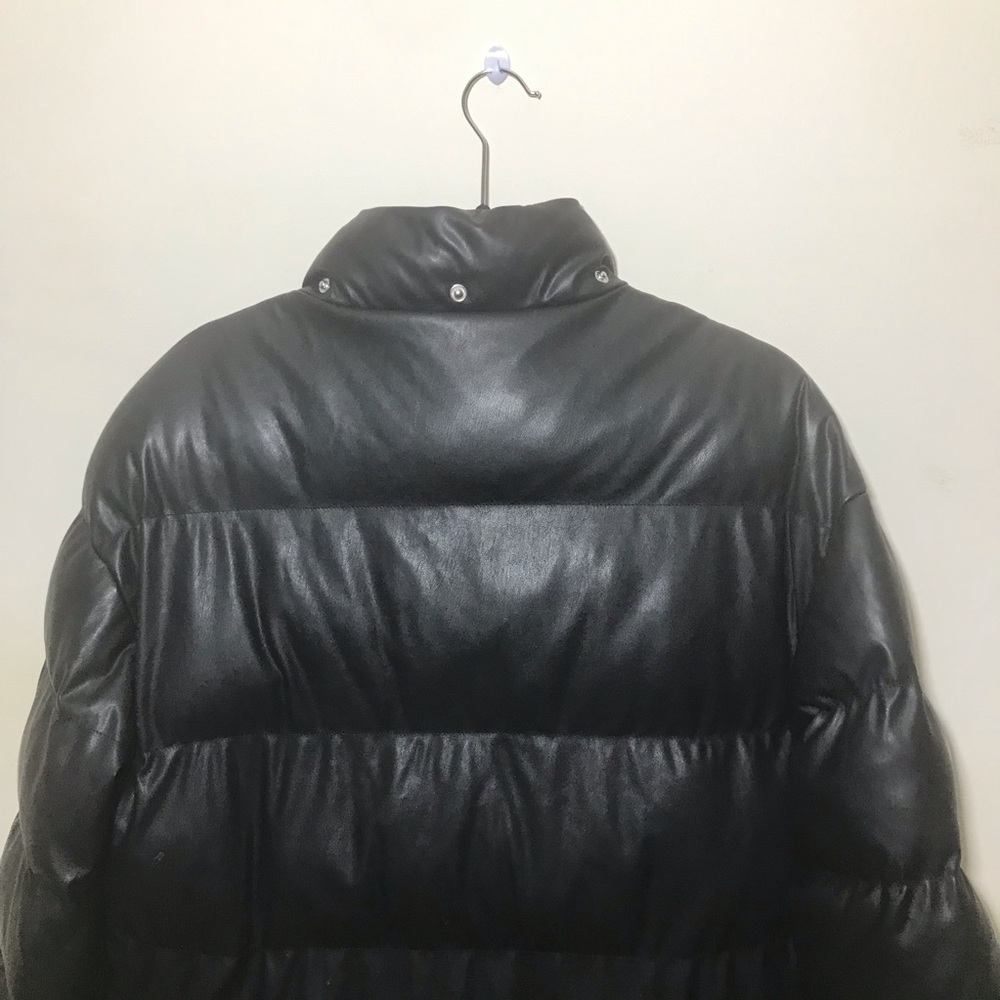 Fashion Nova Above Status Puffer Coat S small faux vegan leather - Picture 11 of 16